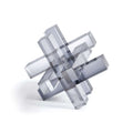 Crystal Glass Interlocking Bookends - Bookends by Carlyle Avenue
