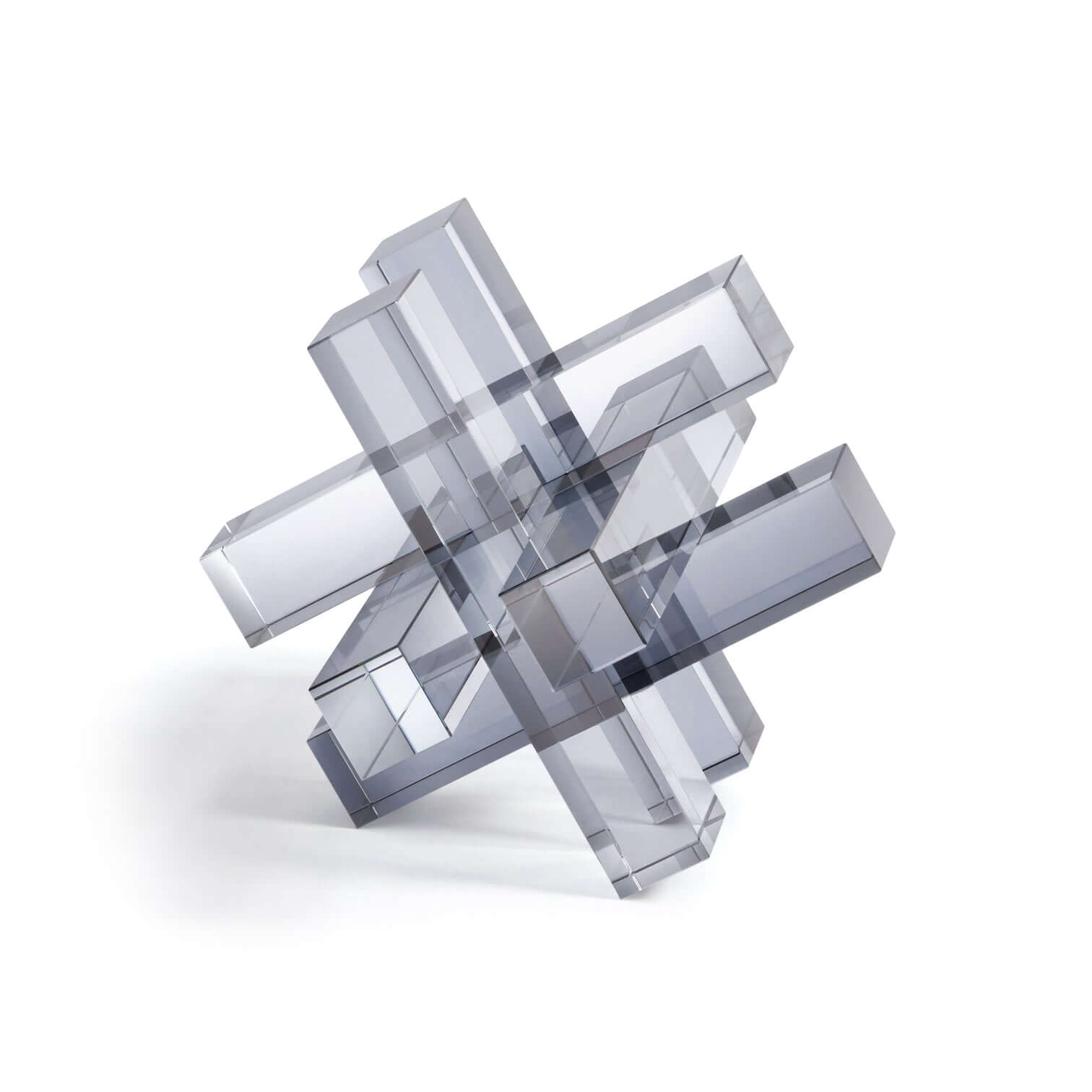 Crystal Glass Interlocking Bookends - Bookends by Carlyle Avenue