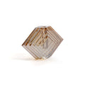 Stacked Concentric Diamond Motif Crystal Glass Vase - Amber - Vases by Carlyle Avenue