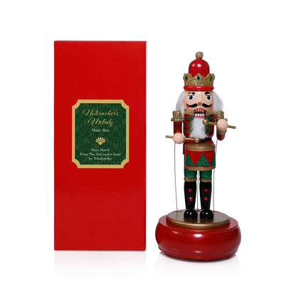 Nutcracker Melody Music Box with Round Base in Gift Box - Set of 3 Assorted - CARLYLE AVENUE