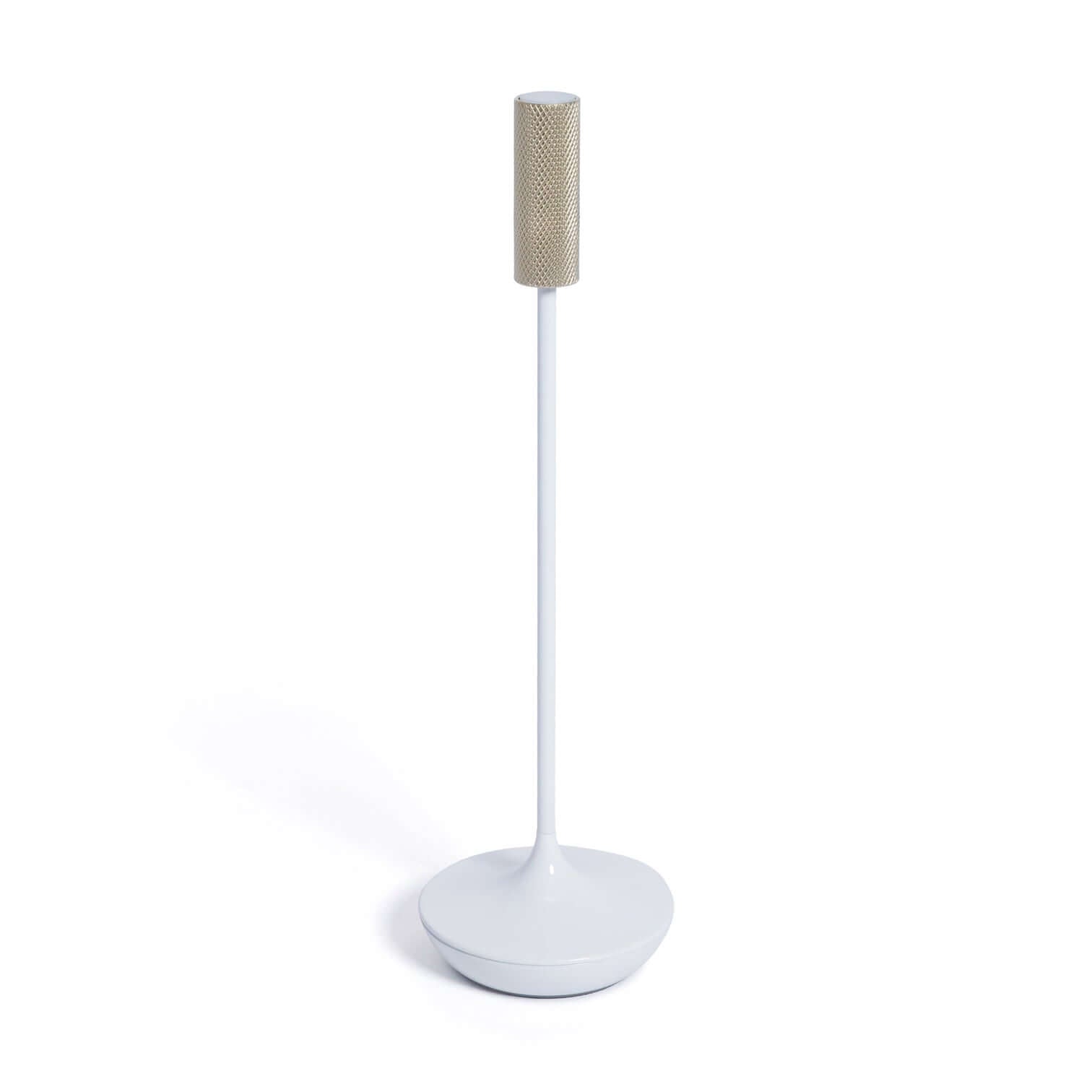 SLEEK Rechargeable Table Light - White with Gold - CARLYLE AVENUE