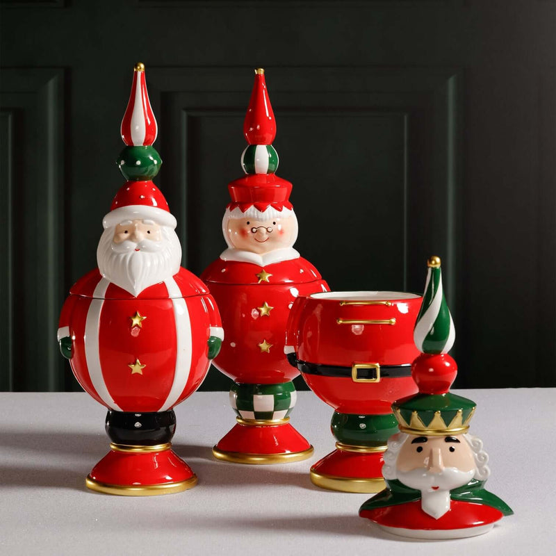 Ceramic Hand Painted Cookie Jar - Set of 3 Assorted