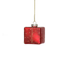 Glass Gift Box Ornament - Set of 6 Assorted - CARLYLE AVENUE