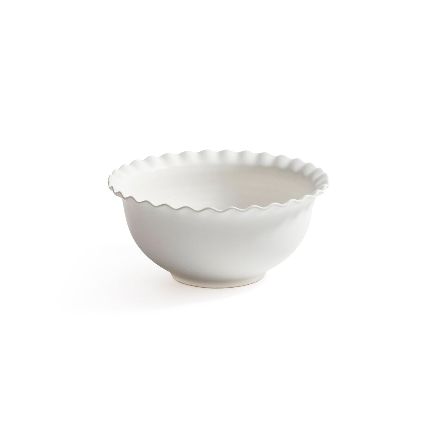 Montecito Ruffled Rim Bowl - White