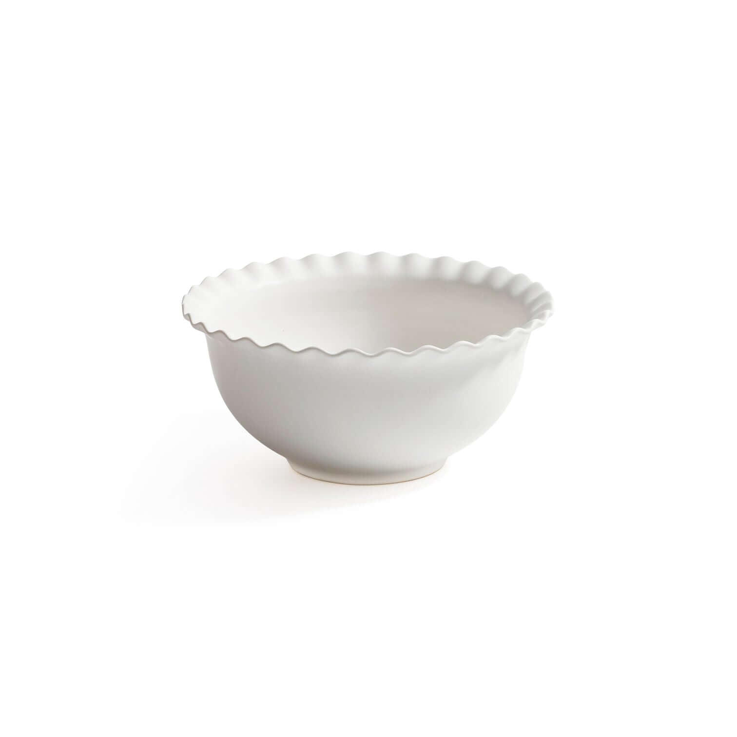 Montecito Ruffled Rim Bowl - White