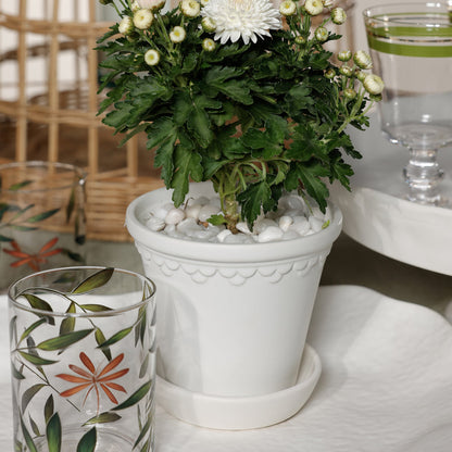 San Ysidro Flower Pot with Saucer - Planter by Carlyle Avenue