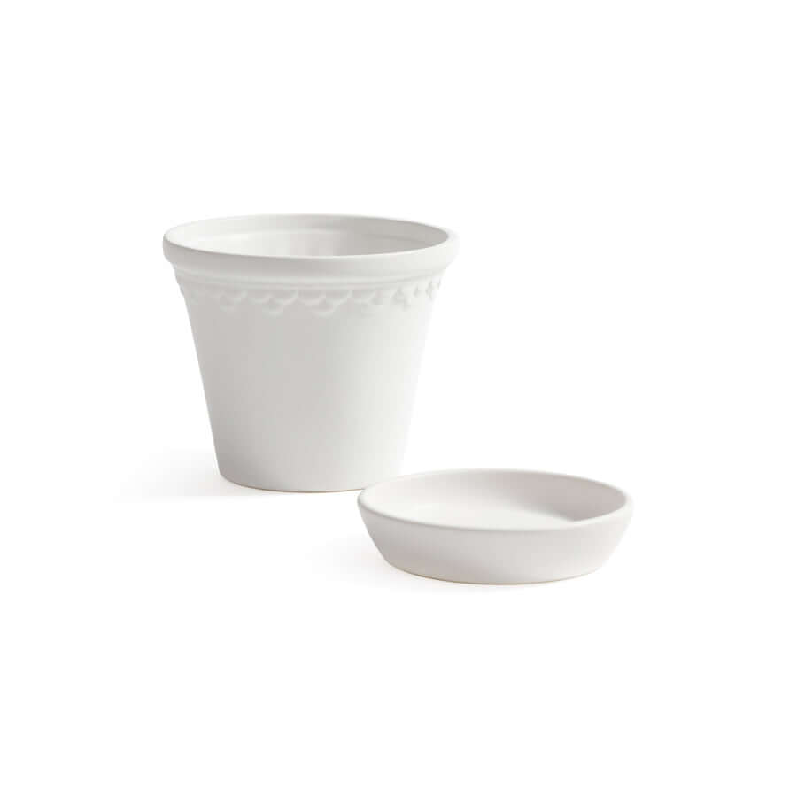 San Ysidro Flower Pot with Saucer - Planter by Carlyle Avenue