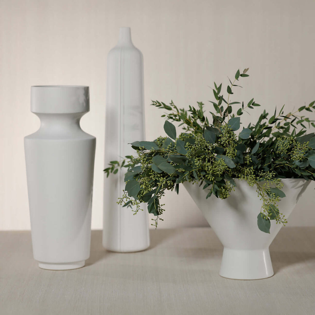 Ojai White Ceramic Vase