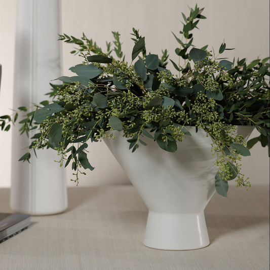 Isla Vista White Ceramic Vase / Bowl