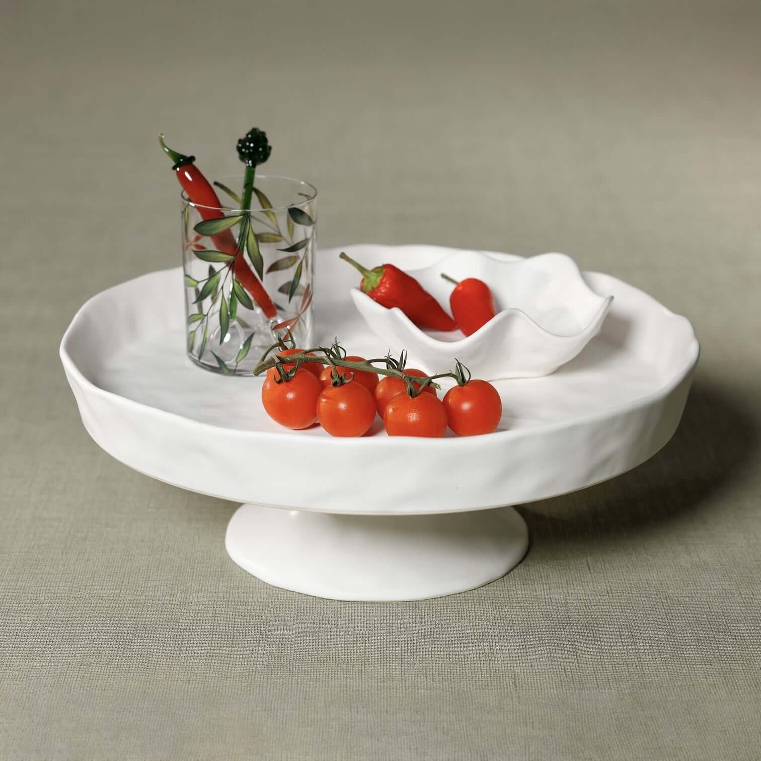 Alfresco Ceramic Footed Serving Bowl