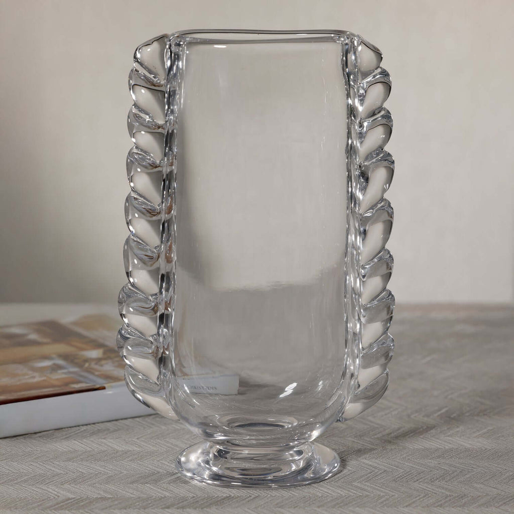 Vintage Braided Glass Vase - Clear - Vases by Carlyle Avenue