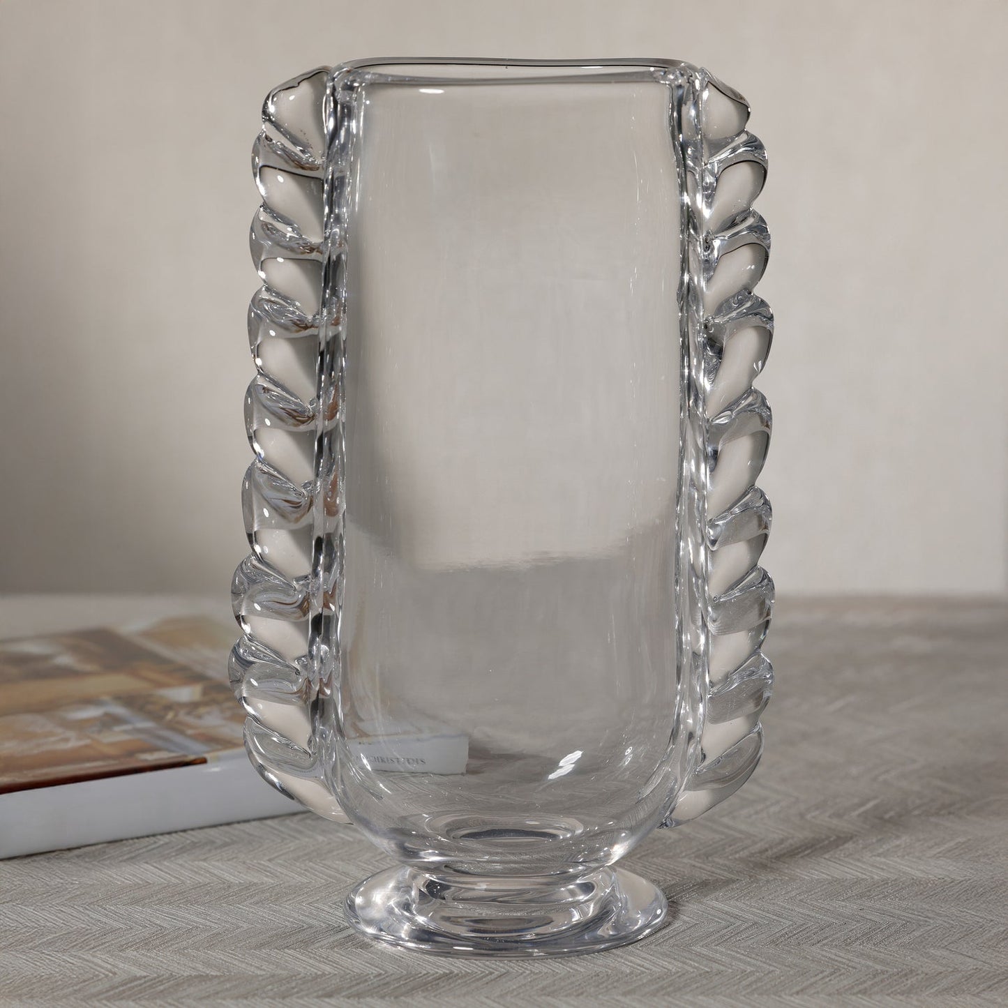 Vintage Braided Glass Vase - Clear - Vases by Carlyle Avenue