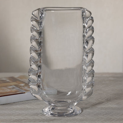 Vintage Braided Glass Vase - Clear - Vases by Carlyle Avenue