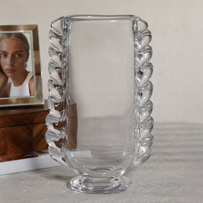 Vintage Braided Glass Vase - Clear - Vases by Carlyle Avenue