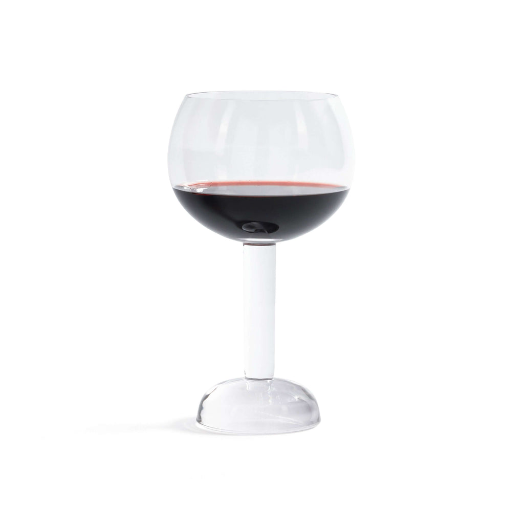 Madrid Glassware Collection wine glass featuring a unique sphere base and elegant design.