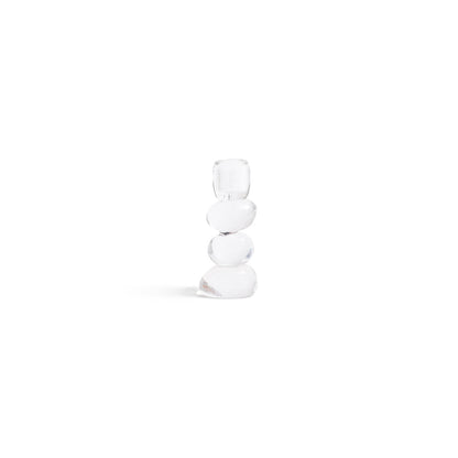 Ice Stone Glass Taper Holder