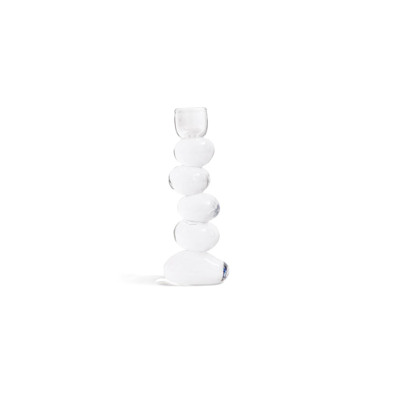 Ice Stone Glass Taper Holder