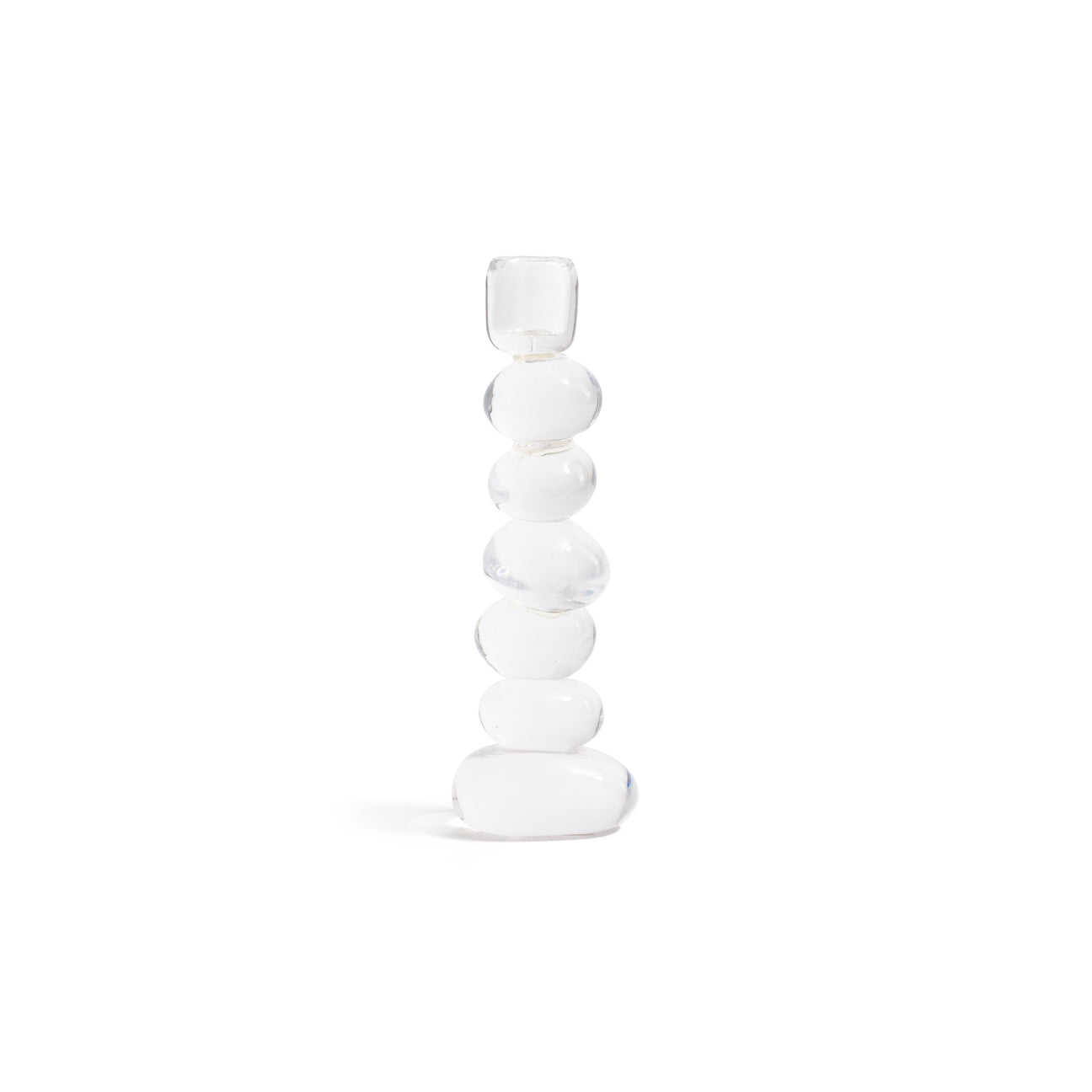 Ice Stone Glass Taper Holder
