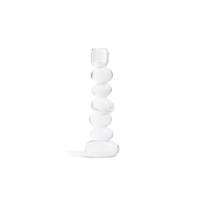 Ice Stone Glass Taper Holder