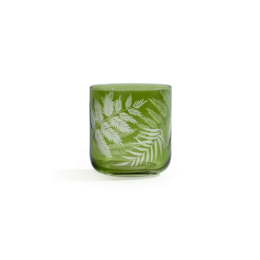 Fern Leaf Rocks Glass - Set of 6