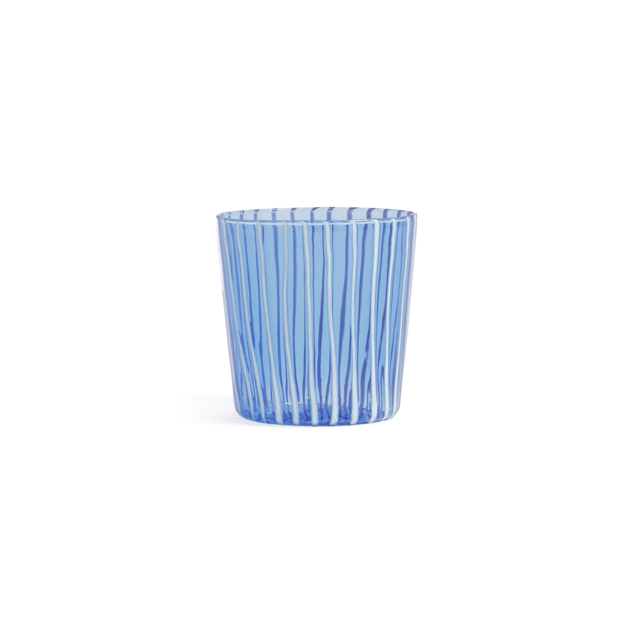 Marina White Stripe Glass Tumbler (Set of 6)