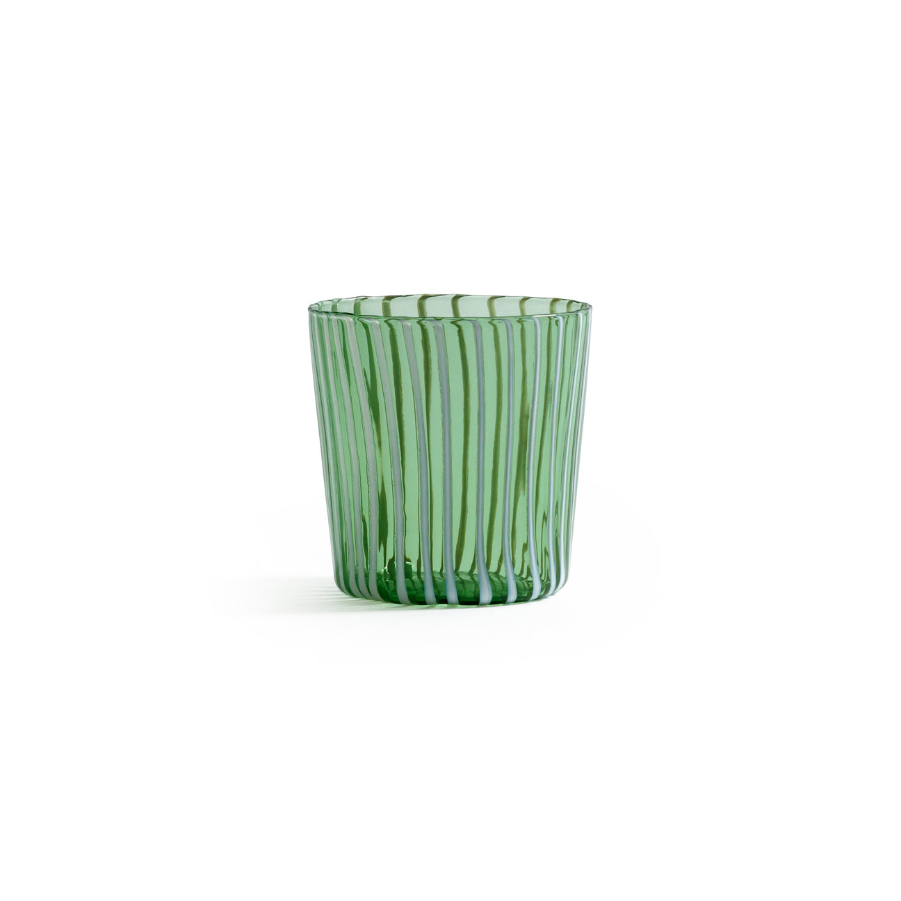 Marina White Stripe Glass Tumbler (Set of 6)