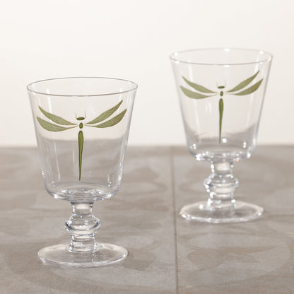 Whispering Dragonfly Stemmed Glass - Set of 6