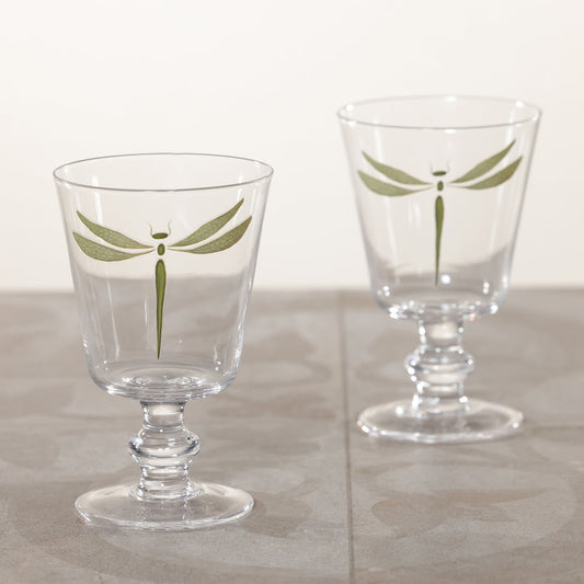 Whispering Dragonfly Stemmed Glass - Set of 6