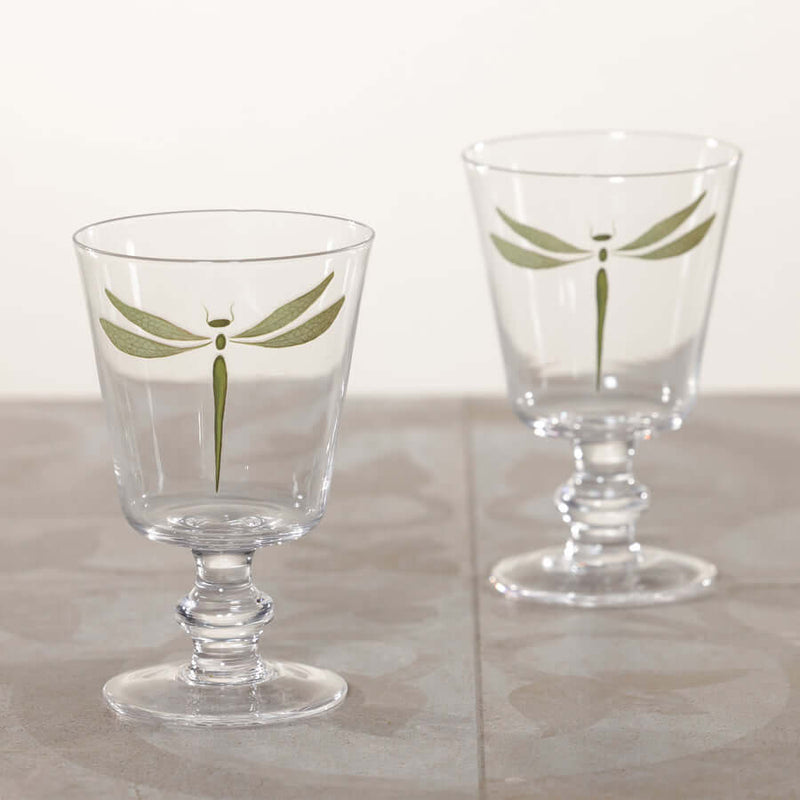 Whispering Dragonfly Stemmed Glass - Set of 6