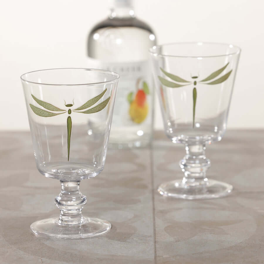 Whispering Dragonfly Stemmed Glass - Set of 6