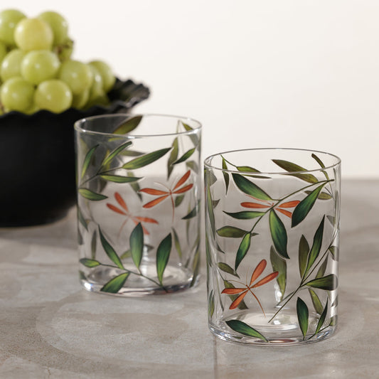 Whispering Leaves & Dragonfly Tumbler - Set of 6
