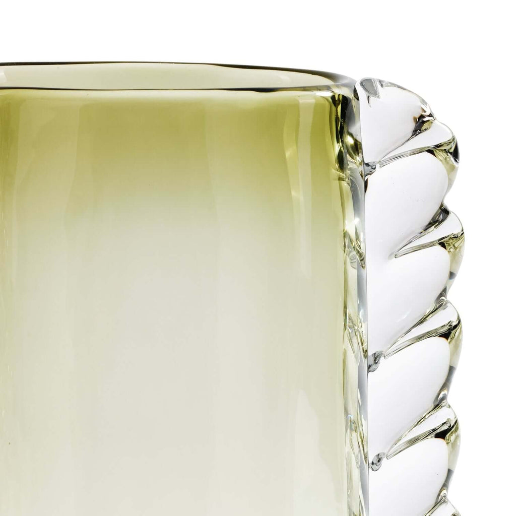 Vintage Braided Glass Vase - Green - CARLYLE AVENUE