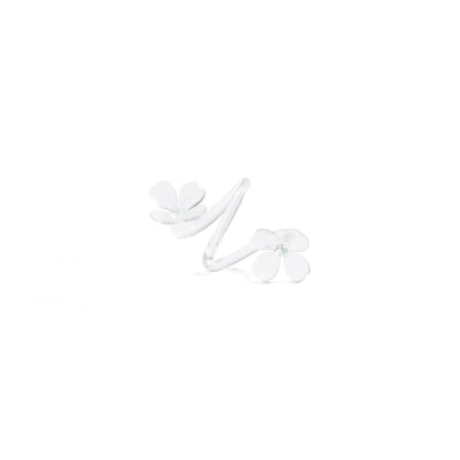 Four Botanica Glass Flower Napkin Rings - Boxed (Set of 4)