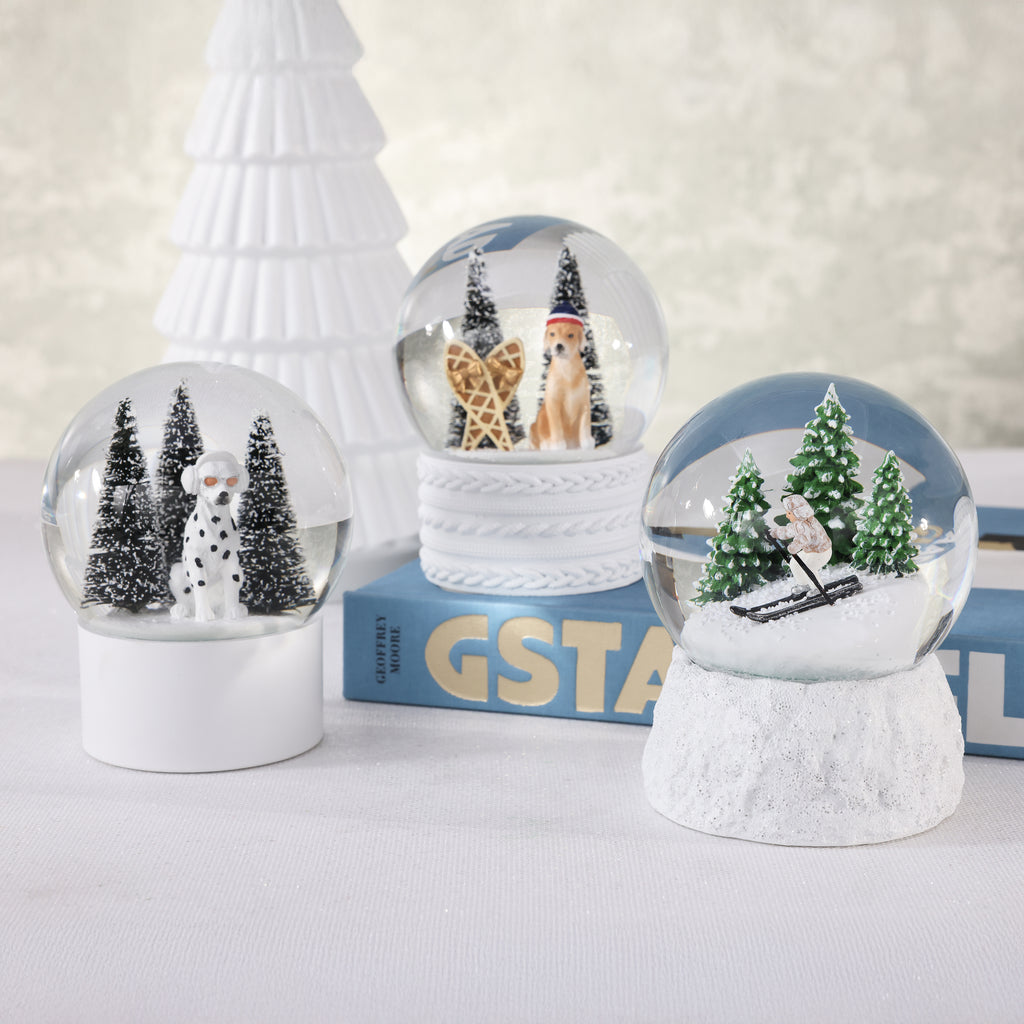 Ski Scene Snow Globe, Off-Piste Skier
