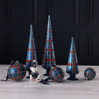 Plaid Design Glass Ball Ornament