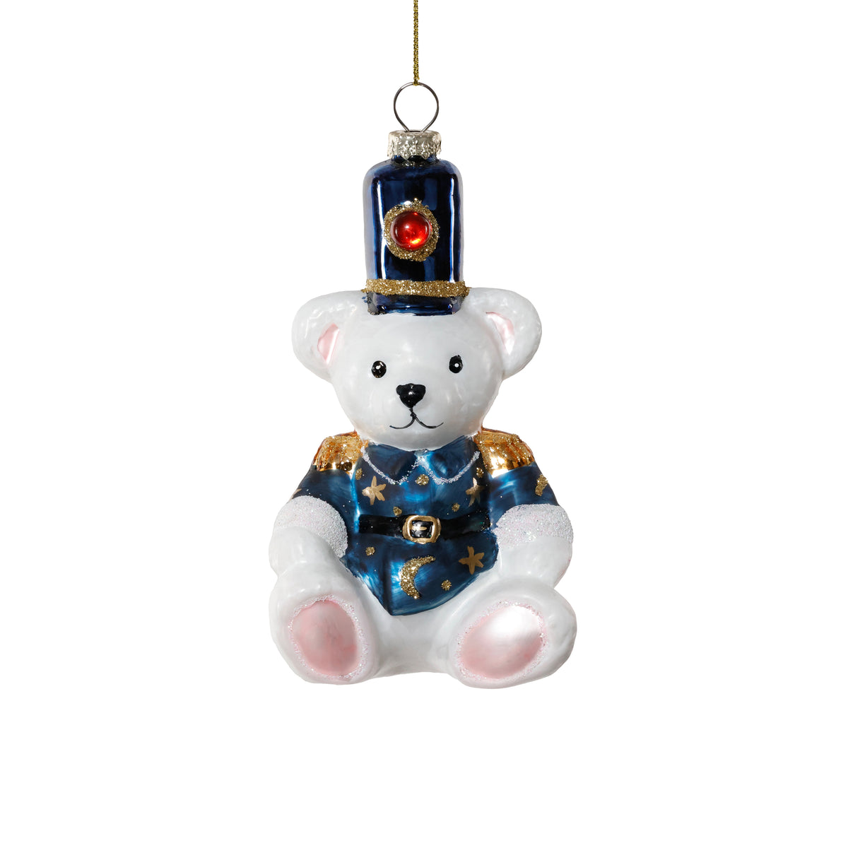 Teddy Bear Glass Ornament
