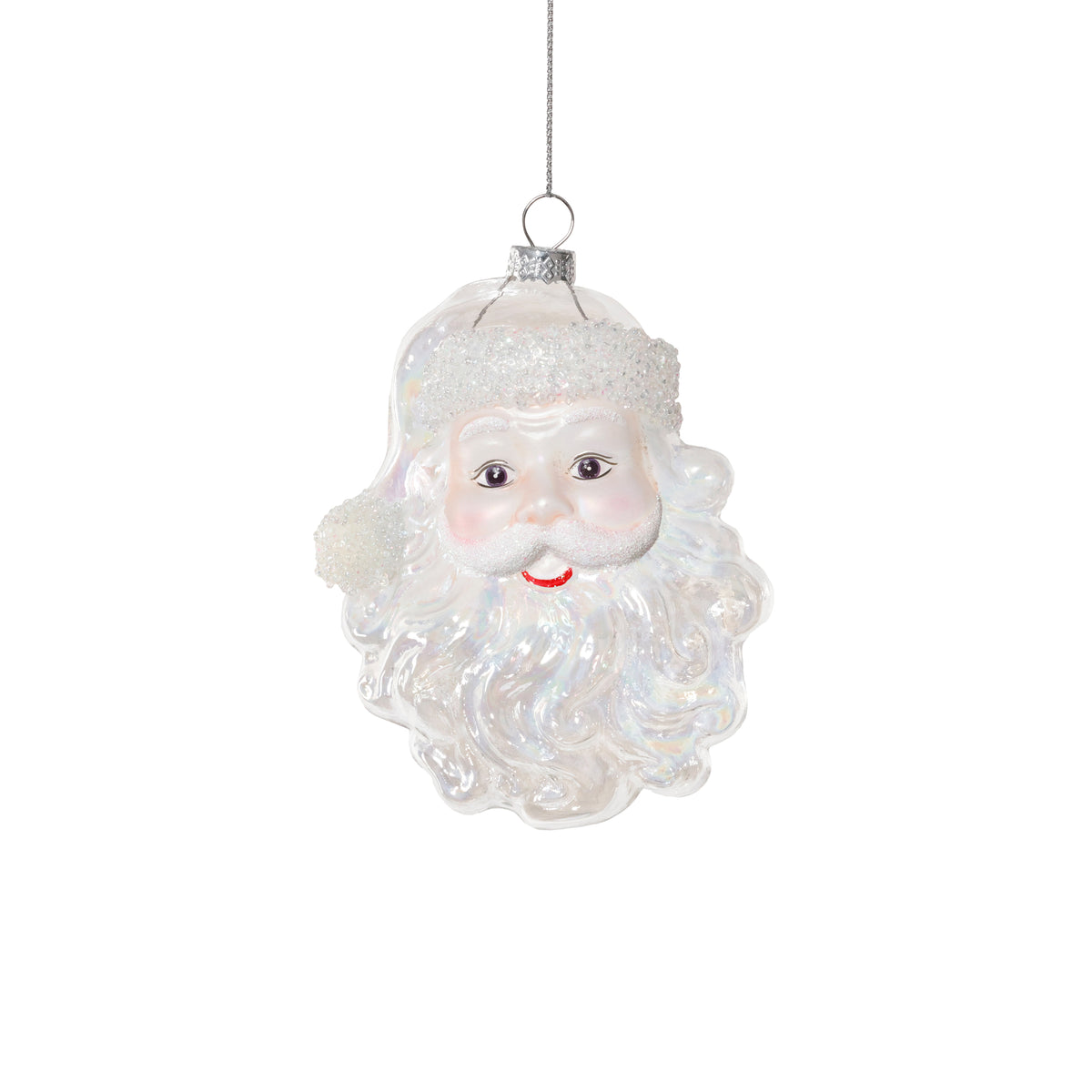 Luster Santa Claus Glass Ornament