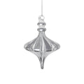 Silver Trimmed Artisan Blown Glass Finial Ornament