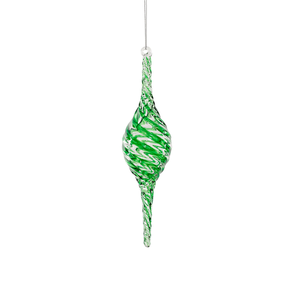 Green Glass Finial Ornament