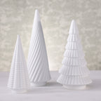 Matt White Porcelain Snow Swirl Tree - 15.25 in