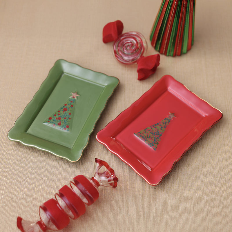 Ceramic Holiday Trinket Dish