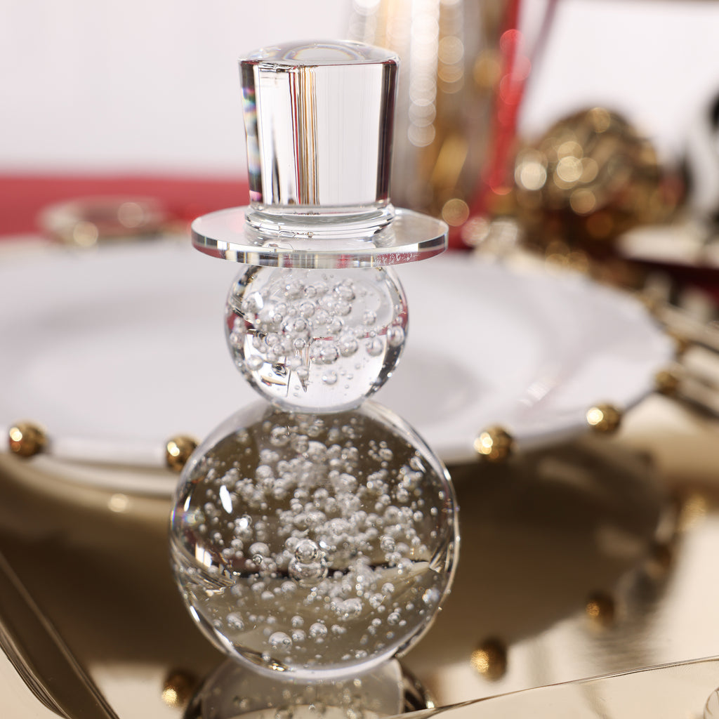 Icy Cold Crystal Glass Snowman