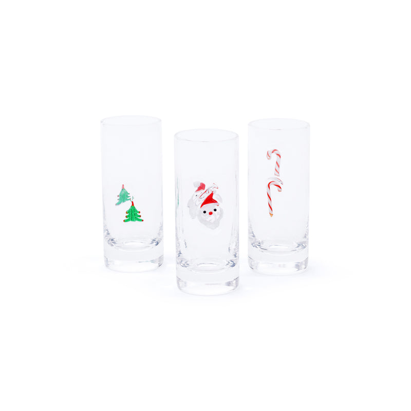 Holiday Celebration Shot Glass - 3 Assorted Designs