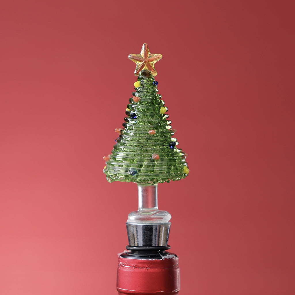 Glass Tree Bottle Stopper in Gift Box - 3 Assorted Designs