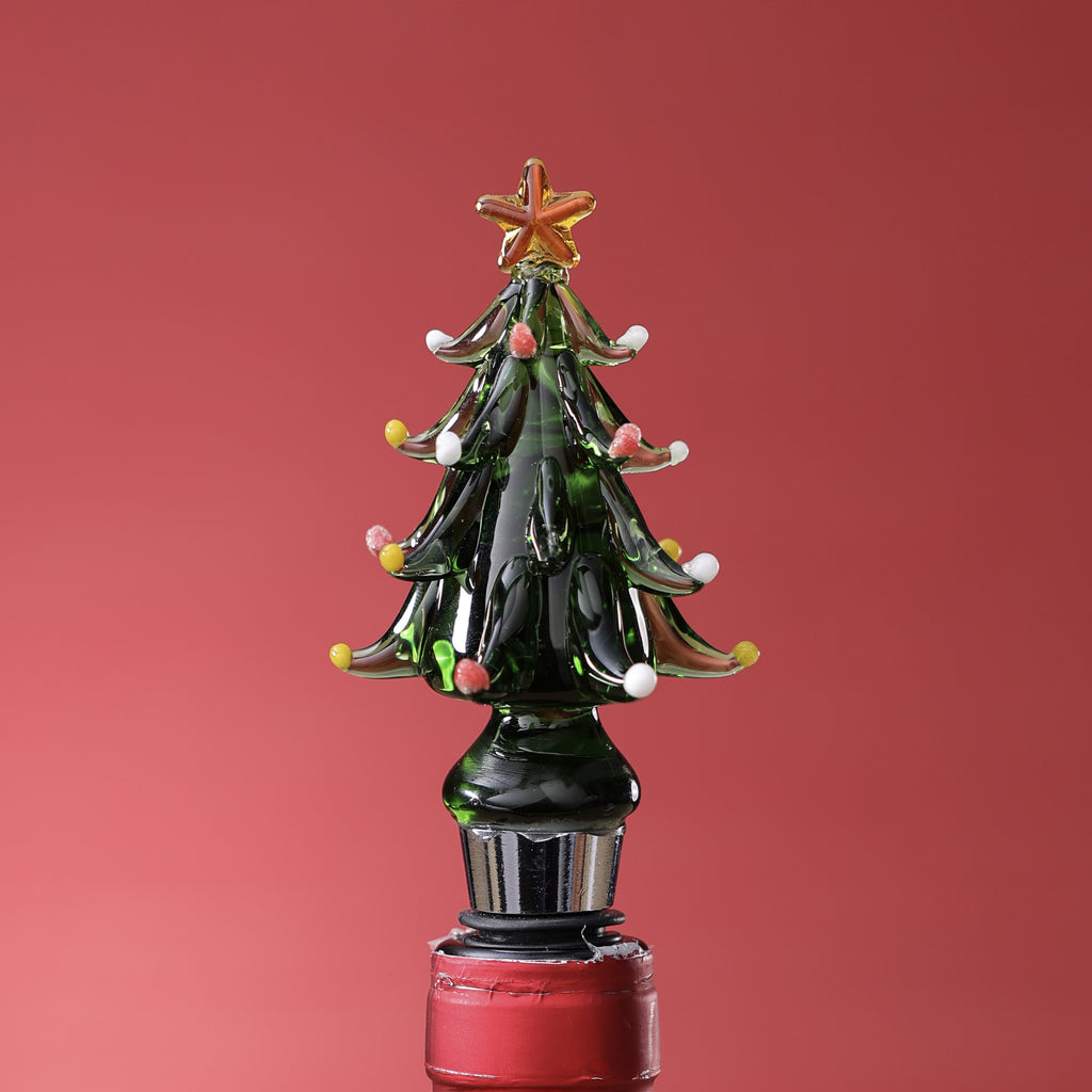 Glass Tree Bottle Stopper in Gift Box - 3 Assorted Designs