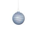 Glacier Swirl Glass Ball Ornament