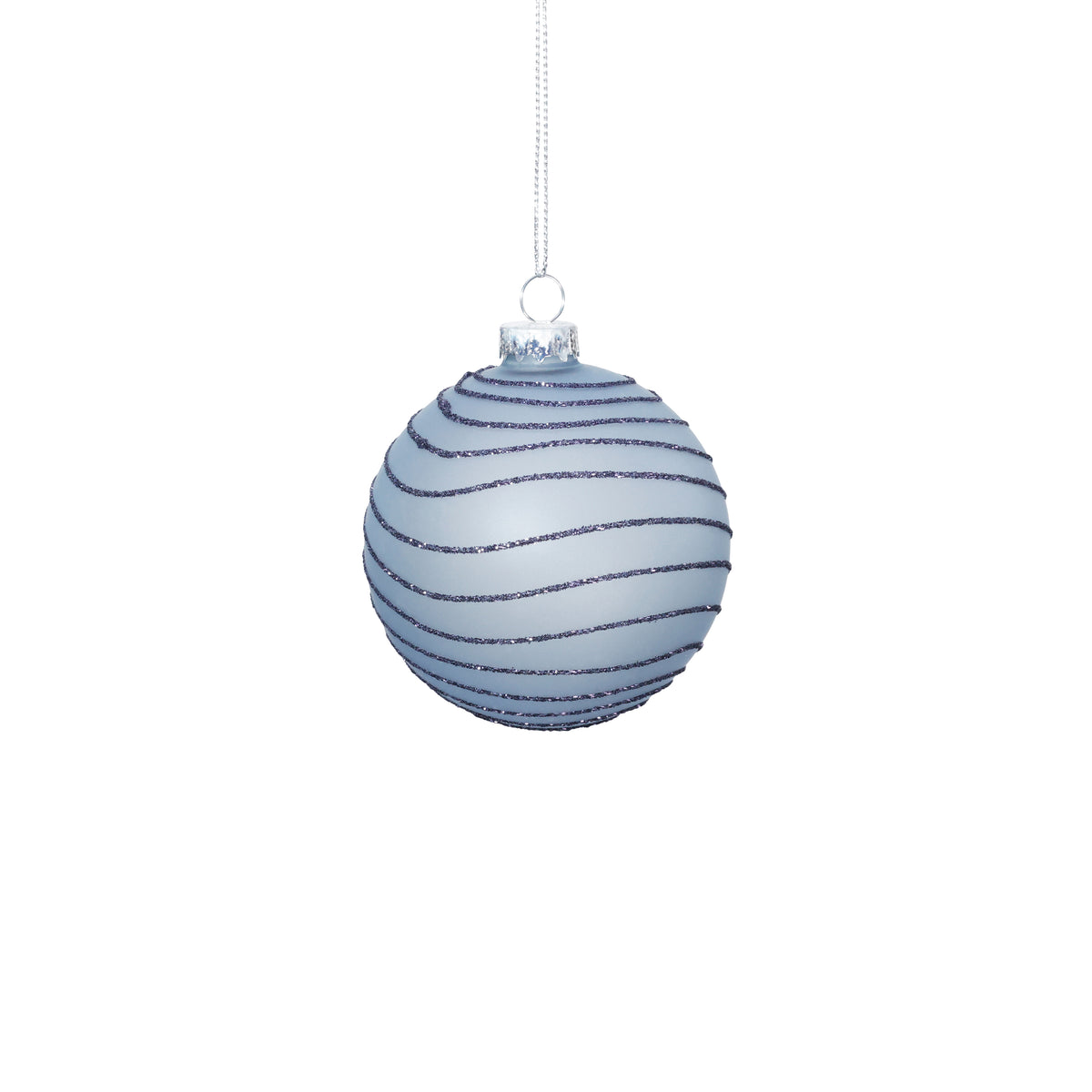 Glacier Swirl Glass Ball Ornament