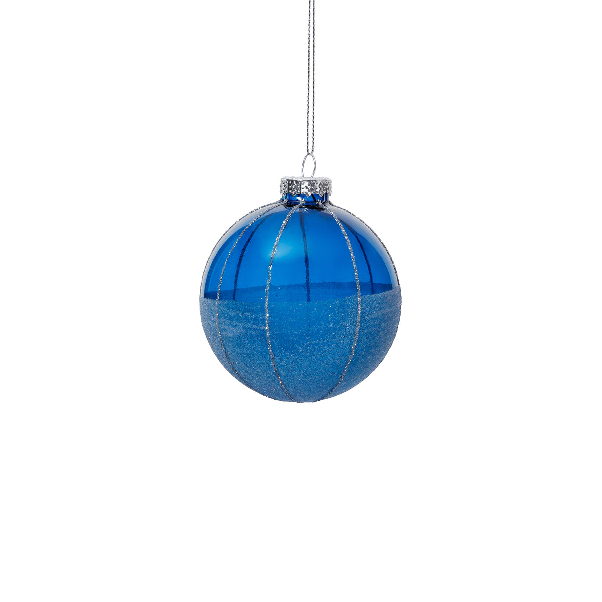 Azure Meridian Glass Ball Ornament