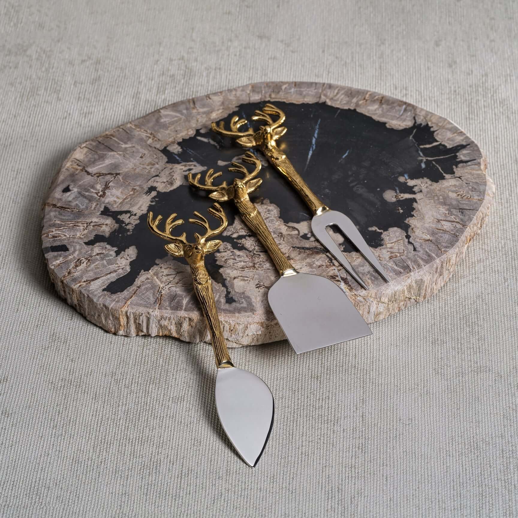 Petrified Wood Cheese Board - Organic Shape - Serveware by Carlyle Avenue