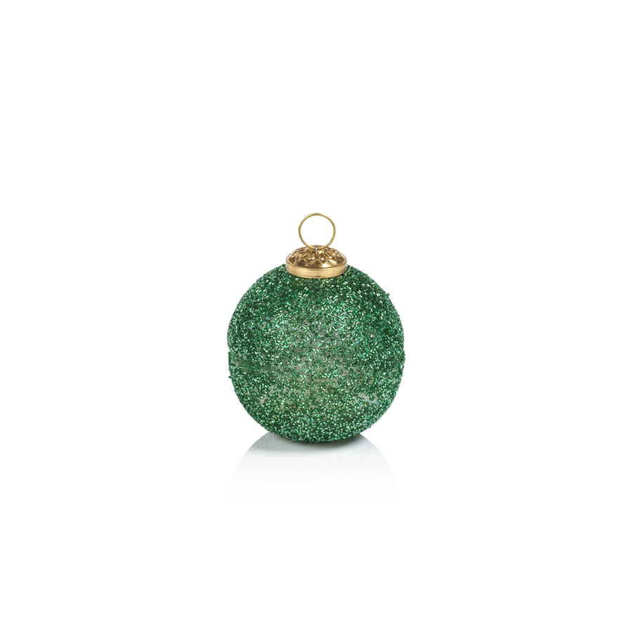 Glitter Ornament Scented Candle - Green